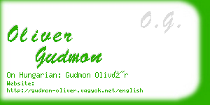 oliver gudmon business card